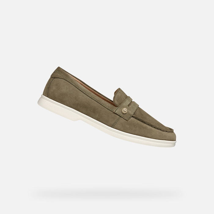 Suede loafers XAND 3 WOMAN Sage | GEOX