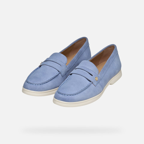 Suede loafers XAND 3 WOMAN Light Blue - image number 8 | GEOX