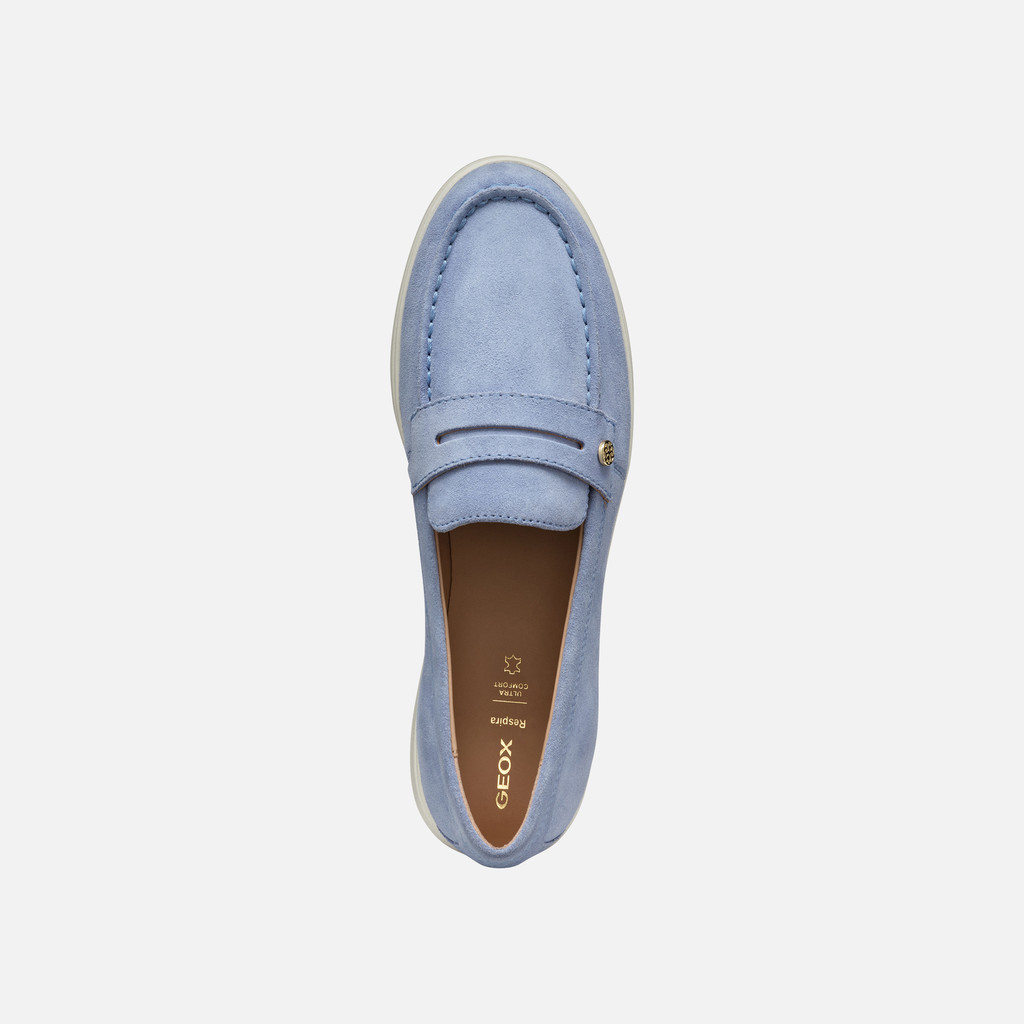 Suede loafers XAND 3 WOMAN Light Blue - image number 6 | GEOX