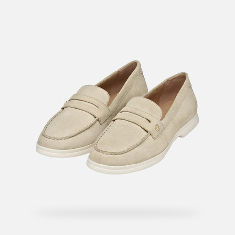 Suede loafers XAND 3 WOMAN Light Taupe - image number 8 | GEOX