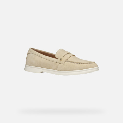 Suede loafers XAND 3 WOMAN Light Taupe - image number 3 | GEOX