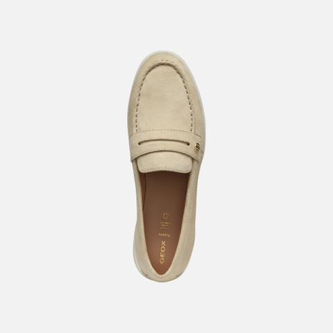 Suede loafers XAND 3 WOMAN Light Taupe - image number 6 | GEOX