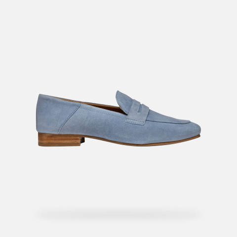 Suede loafers MANTINEA WOMAN Light Blue - image number 1 | GEOX