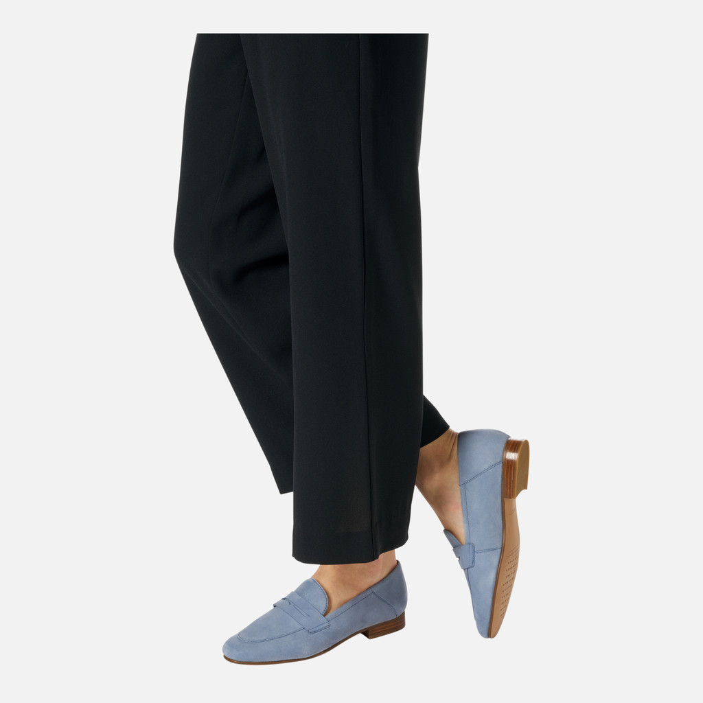 Suede loafers MANTINEA WOMAN Light Blue - image number 2 | GEOX
