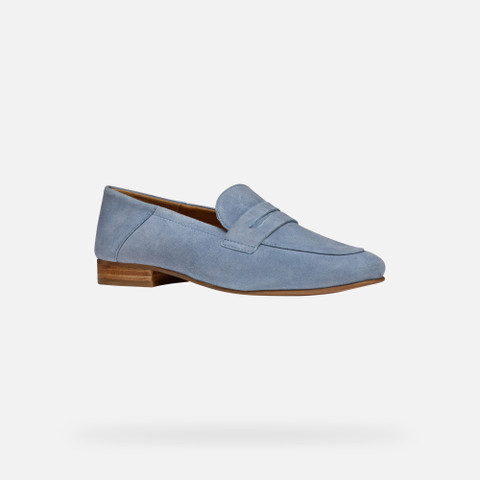 Suede loafers MANTINEA WOMAN Light Blue - image number 3 | GEOX