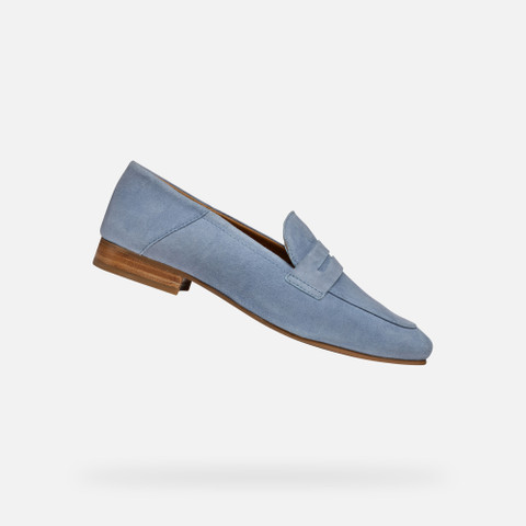 Suede loafers MANTINEA WOMAN Light Blue - image number 0 | GEOX