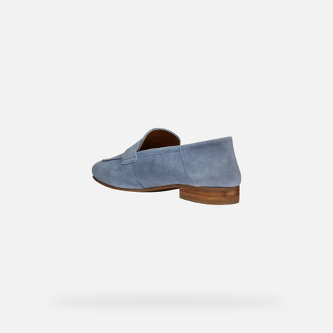 Suede loafers MANTINEA WOMAN Light Blue - image number 4 | GEOX