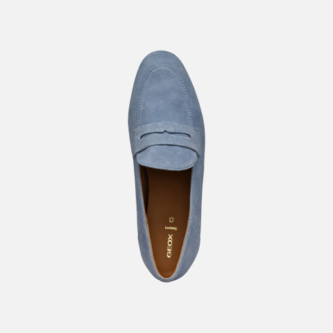Suede loafers MANTINEA WOMAN Light Blue - image number 6 | GEOX