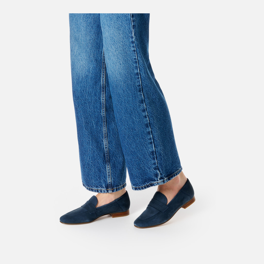 Suede loafers MANTINEA WOMAN Dark Navy - image number 2 | GEOX