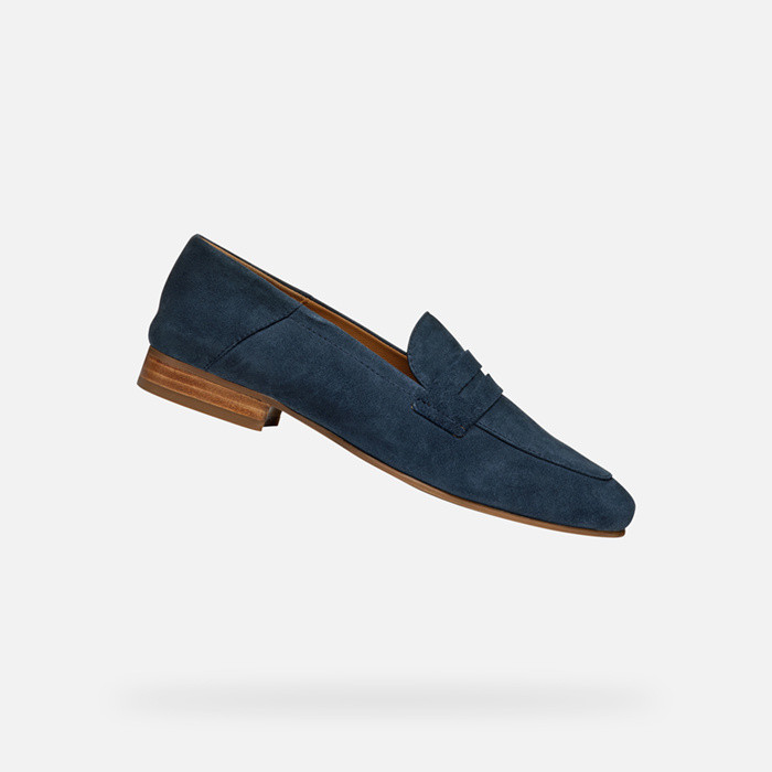 Suede loafers MANTINEA WOMAN Dark Navy | GEOX