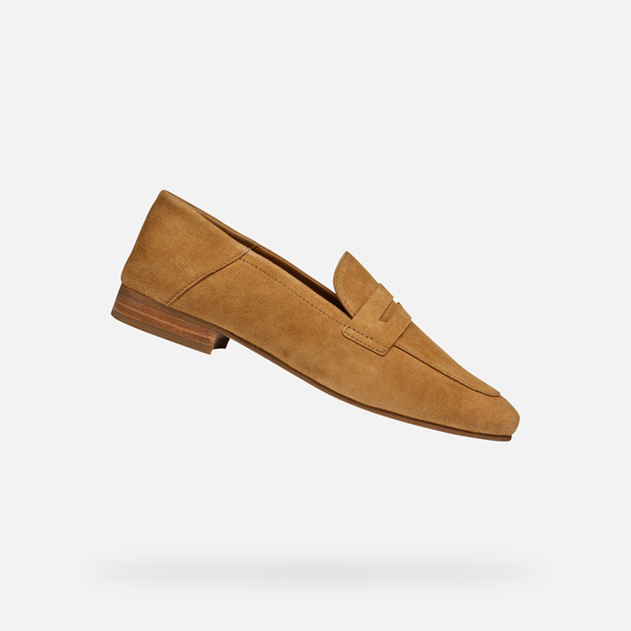 Suede loafers MANTINEA WOMAN Cognac | GEOX