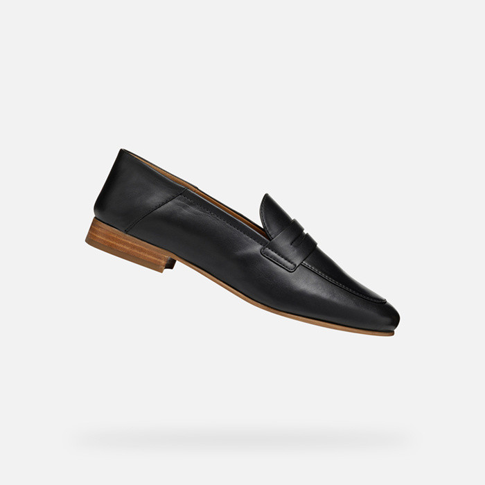 Leather loafers MANTINEA WOMAN Black | GEOX