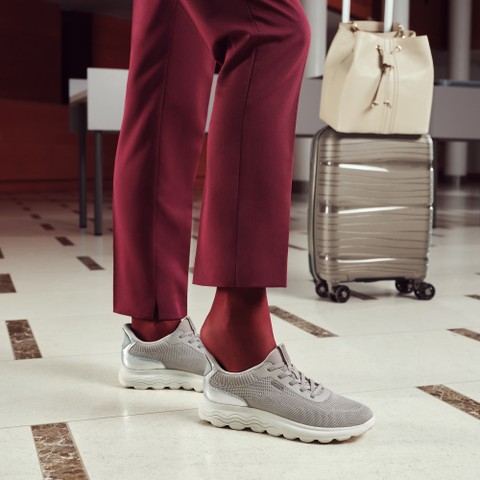 Slip in sneakers SPHERICA PLUS WOMAN Rock/Silver - image number 8 | GEOX