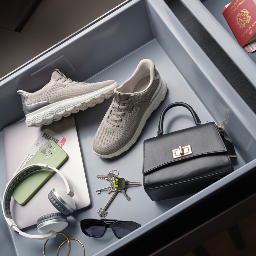 Slip in sneakers SPHERICA PLUS WOMAN Rock/Silver - image number 9 | GEOX