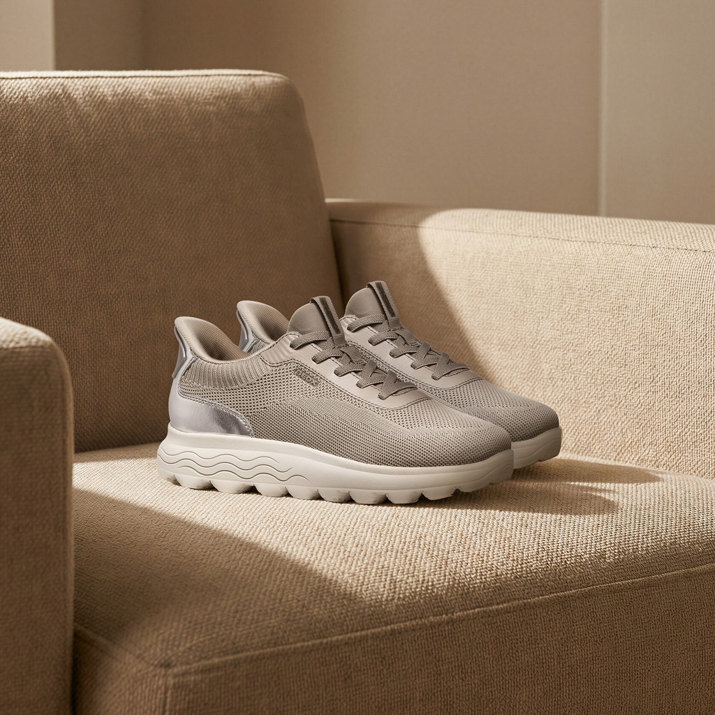 Slip in sneakers SPHERICA PLUS WOMAN Rock/Silver - image number 10 | GEOX