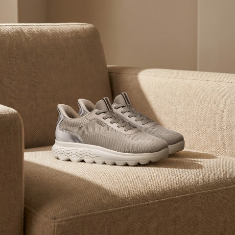 Slip in sneakers SPHERICA PLUS WOMAN Rock/Silver - image number 10 | GEOX