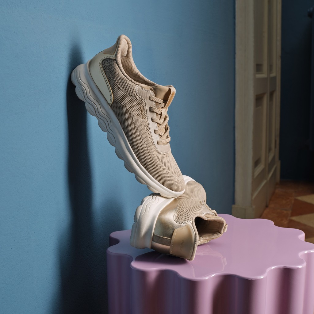 Slip in sneakers SPHERICA PLUS WOMAN Light taupe/Light gold - image number 1 | GEOX