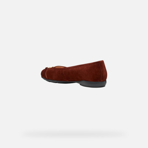 Suede ballerina pumps ANNYTAH WOMAN Brick - image number 4 | GEOX