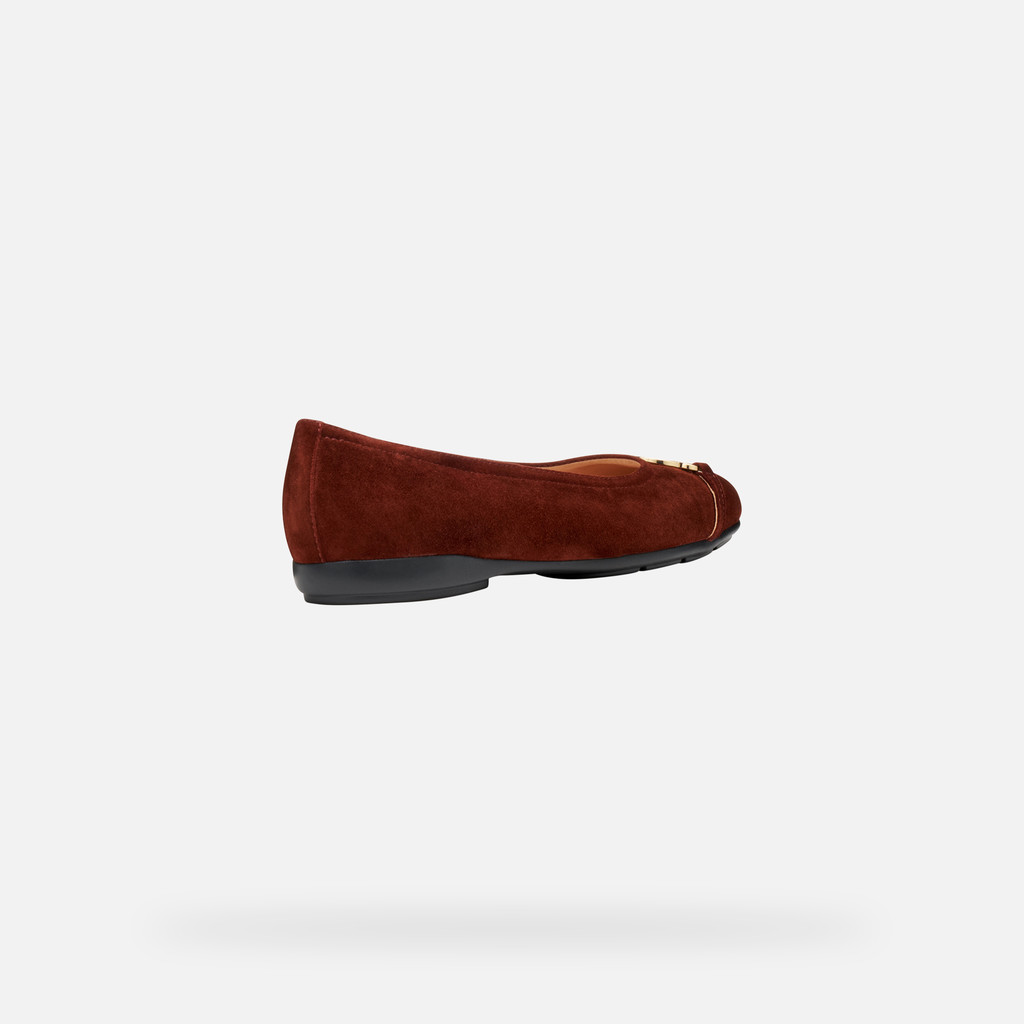 Suede ballerina pumps ANNYTAH WOMAN Brick - image number 5 | GEOX