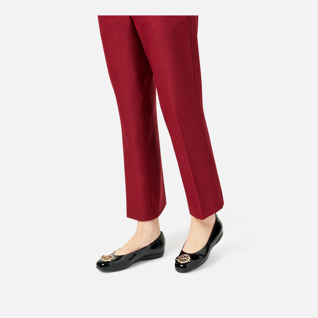 Patent leather ballerina flats ANNYTAH WOMAN Black - image number 1 | GEOX