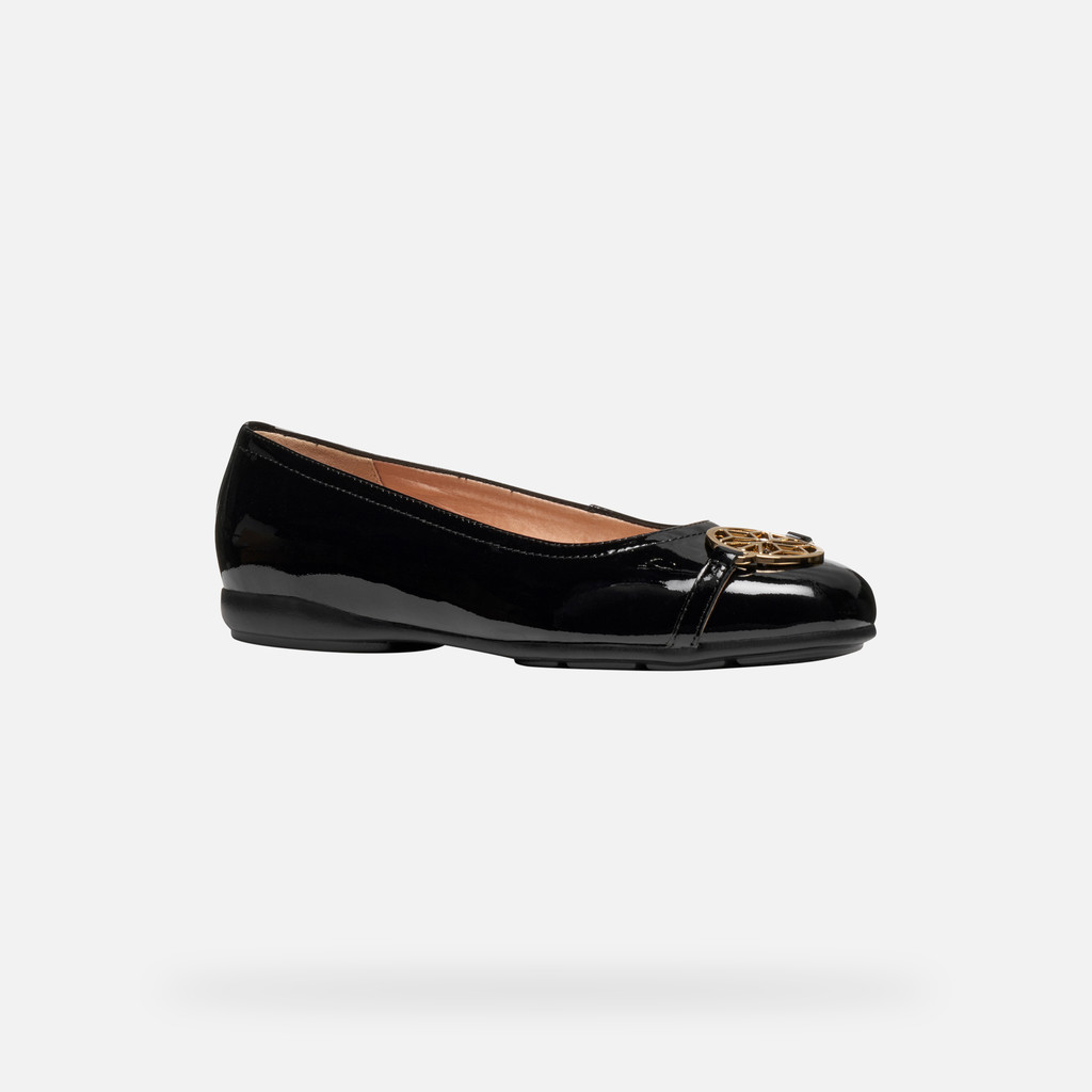 Patent leather ballerina flats ANNYTAH WOMAN Black - image number 2 | GEOX