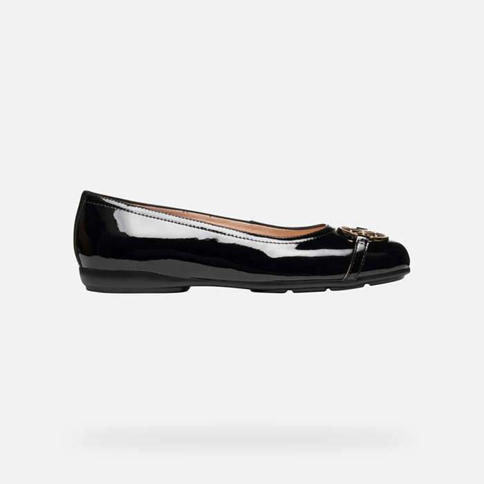 Patent leather ballerina flats ANNYTAH WOMAN Black | GEOX