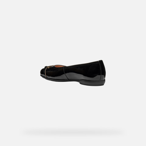 Patent leather ballerina flats ANNYTAH WOMAN Black - image number 3 | GEOX