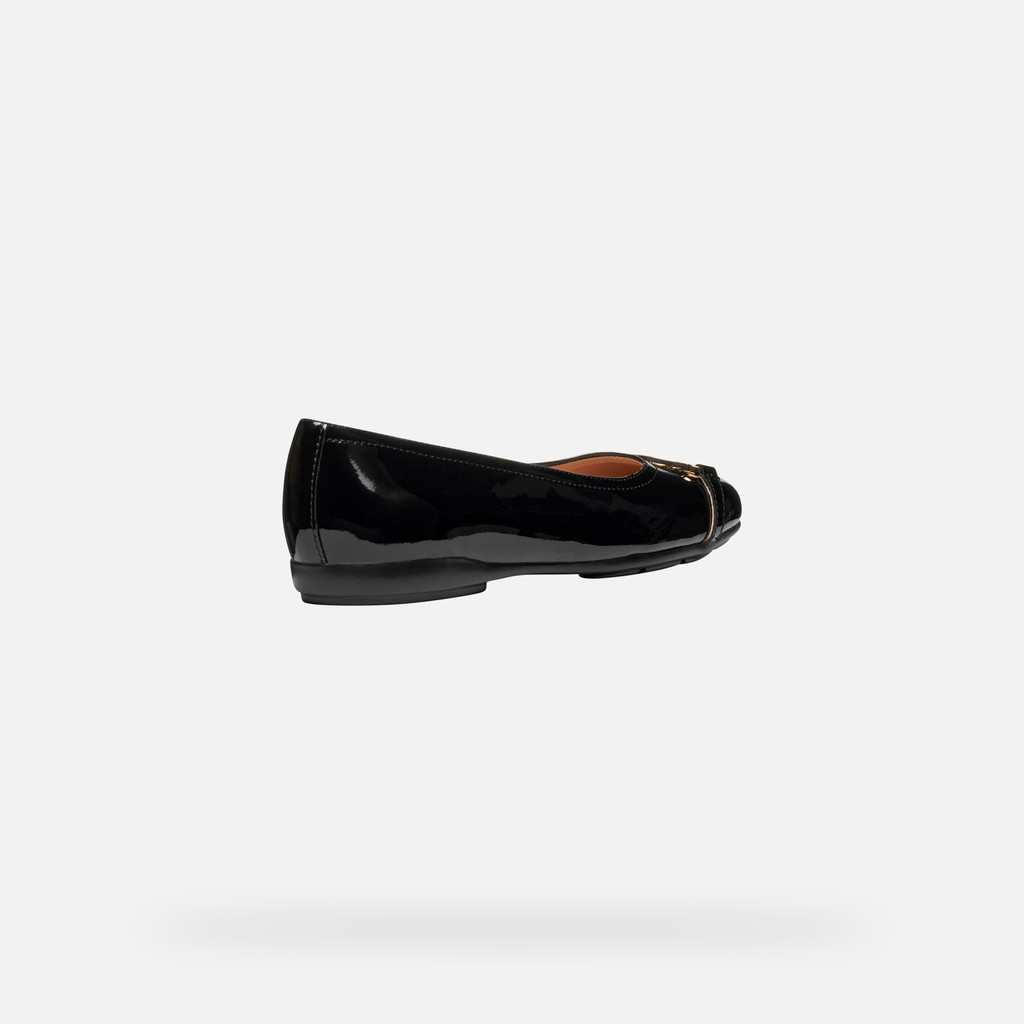 Patent leather ballerina flats ANNYTAH WOMAN Black - image number 4 | GEOX