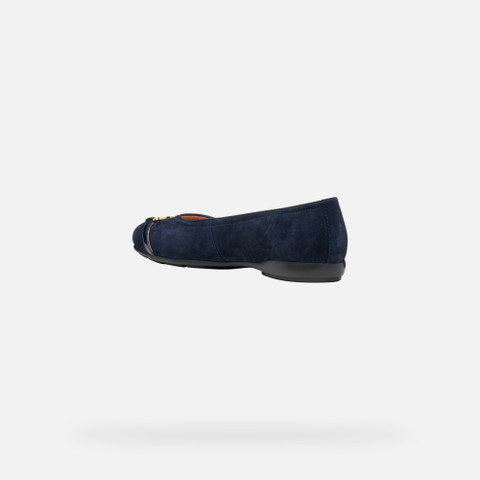 Suede ballerina pumps ANNYTAH WOMAN Dark Navy/Navy - image number 3 | GEOX