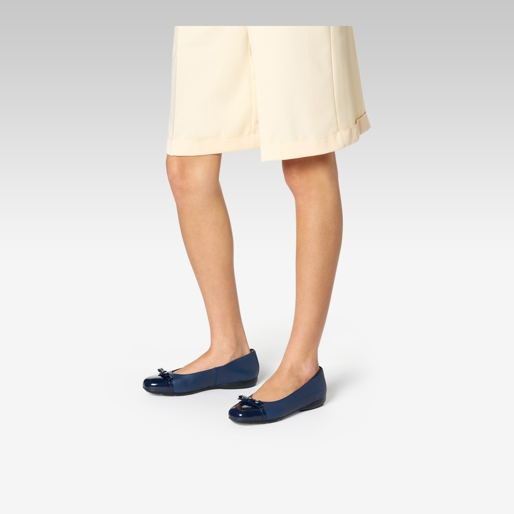 Ballerines en cuir ANNYTAH FEMME Bleu marine - image number 1 | GEOX