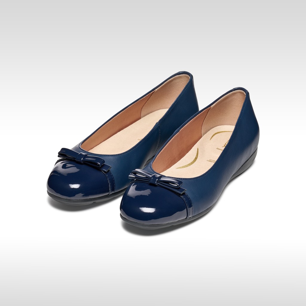 Ballerines en cuir ANNYTAH FEMME Bleu marine - image number 2 | GEOX