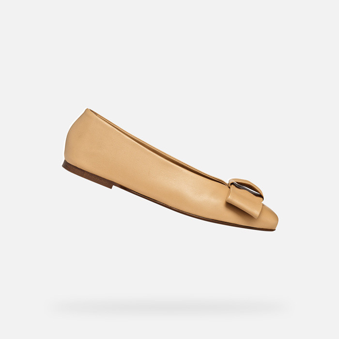 Ballerines Geox Fille Jr Piuma - Semelle Respirante Brevetée, Cuir, Fermeture Éclair Arrière
