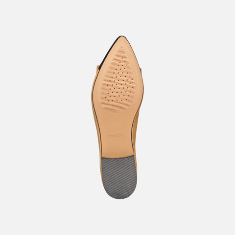 Pointed toe ballet flats MILLIANEE WOMAN Sand/Black - image number 6 | GEOX