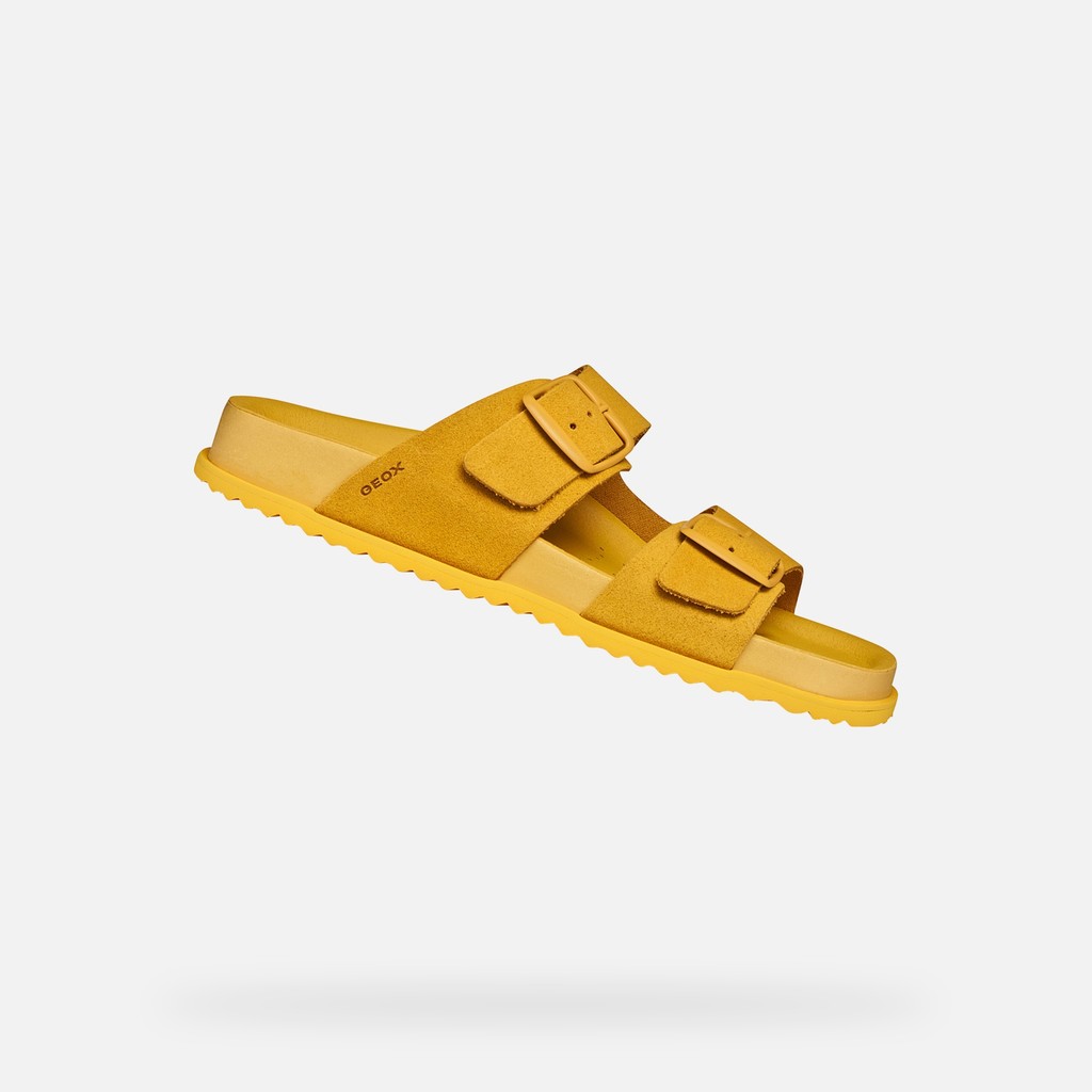 Slides shoes SANDYBETT WOMAN Dark Yellow - image number 0 | GEOX