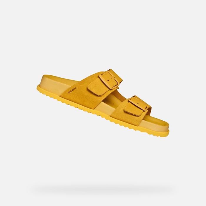 Slides shoes SANDYBETT WOMAN Dark Yellow | GEOX
