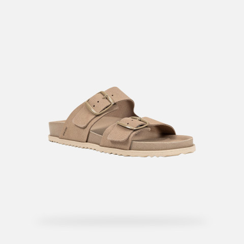slides shoes SANDYBETT WOMAN Light Taupe - image number 2 | GEOX