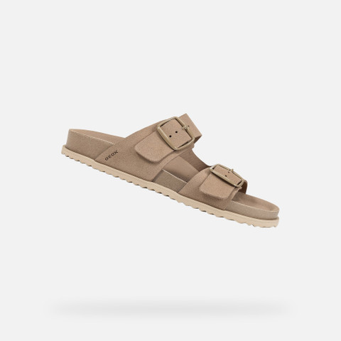 slides shoes SANDYBETT WOMAN Light Taupe - image number 0 | GEOX