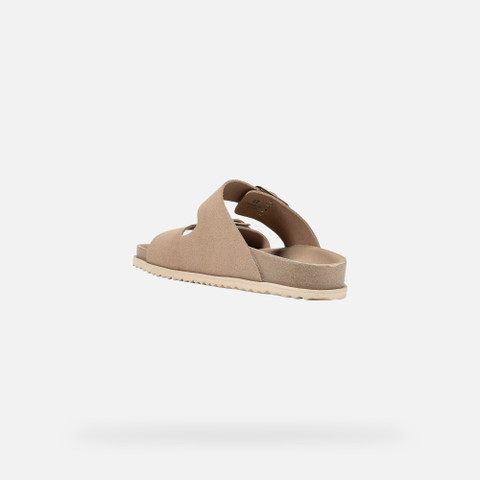 slides shoes SANDYBETT WOMAN Light Taupe - image number 3 | GEOX