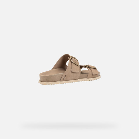 slides shoes SANDYBETT WOMAN Light Taupe - image number 4 | GEOX