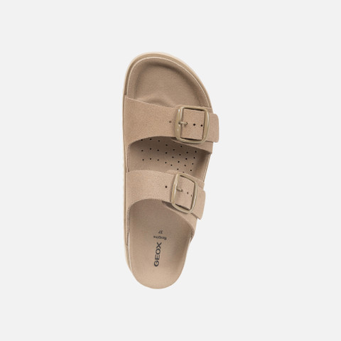 slides shoes SANDYBETT WOMAN Light Taupe - image number 5 | GEOX