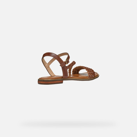 Flat sandals SOZY PLUS WOMAN Camel/Light gold - image number 4 | GEOX