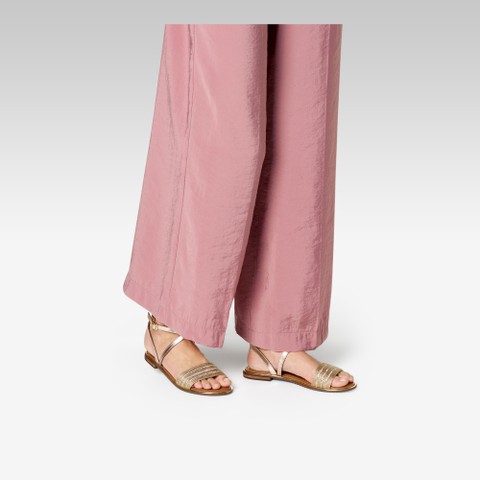 Sandalias planas SOZY PLUS MUJER Dorado oscuro/Dorado claro - image number 1 | GEOX