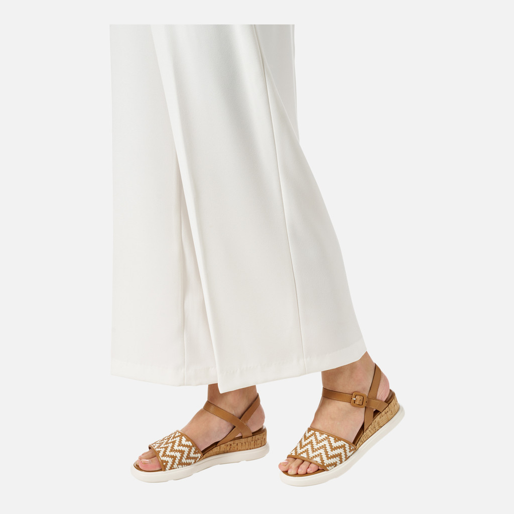 Wedge sandals PISA WOMAN Camel/Papyrus - image number 2 | GEOX
