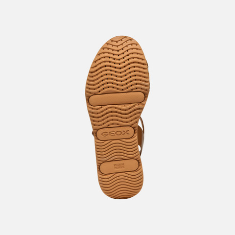 Wedge sandals GARDENIA WOMAN Camel/Papyrus - image number 7 | GEOX