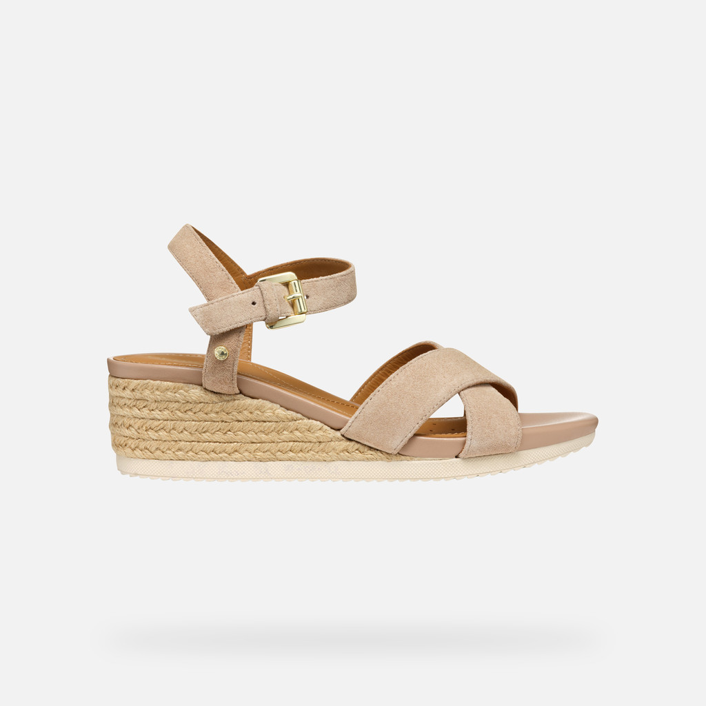 Ischia Corda Femme Beige Rosé