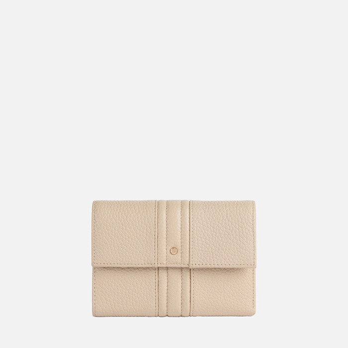 Leather wallet WALLET WOMAN Off White | GEOX