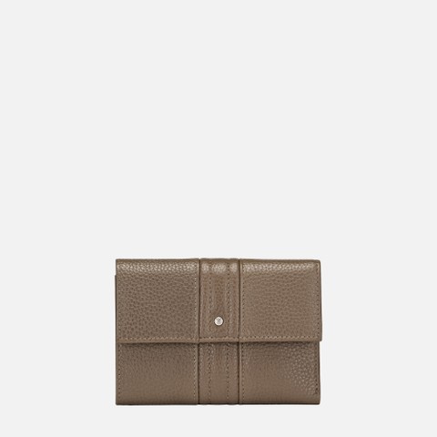 Cartera de piel WALLET MUJER Gris pardo | GEOX