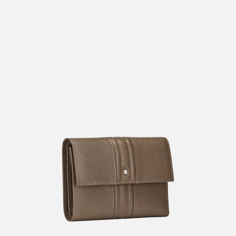 Cartera de piel WALLET MUJER Gris pardo - image number 1 | GEOX