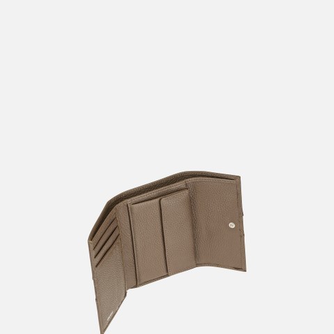 Cartera de piel WALLET MUJER Gris pardo - image number 3 | GEOX