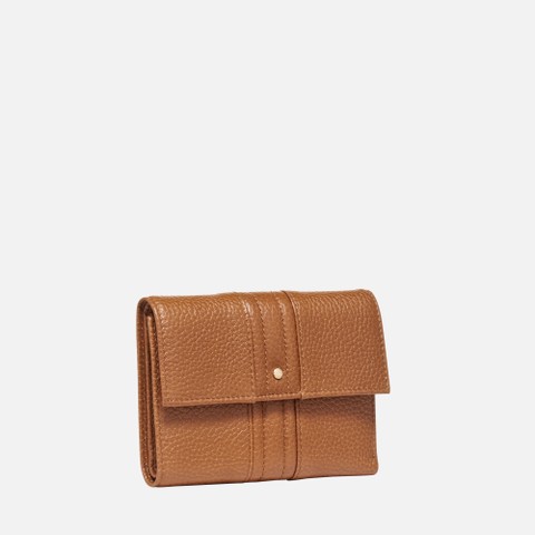 Portefeuille en cuir WALLET FEMME Cognac - image number 1 | GEOX